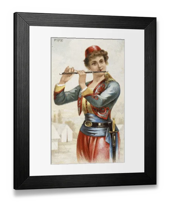 Framed Print : Musical instruments, woman playing a musical instrument