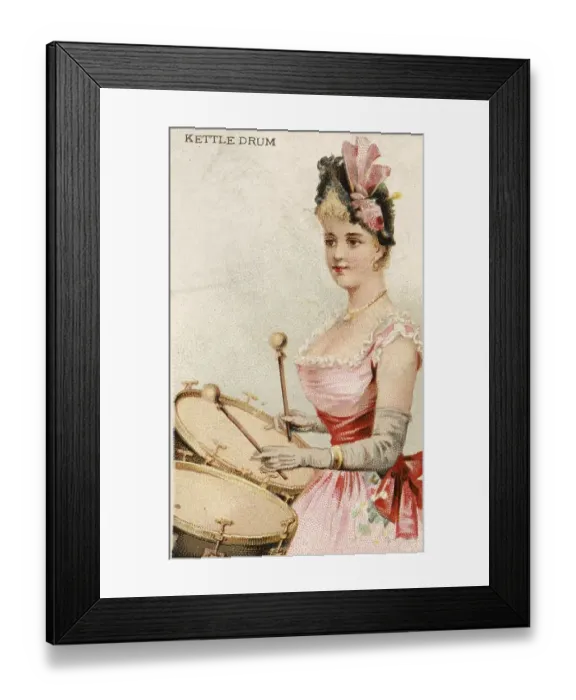 Framed Print : Musical instruments, Woman playing a musical instrument