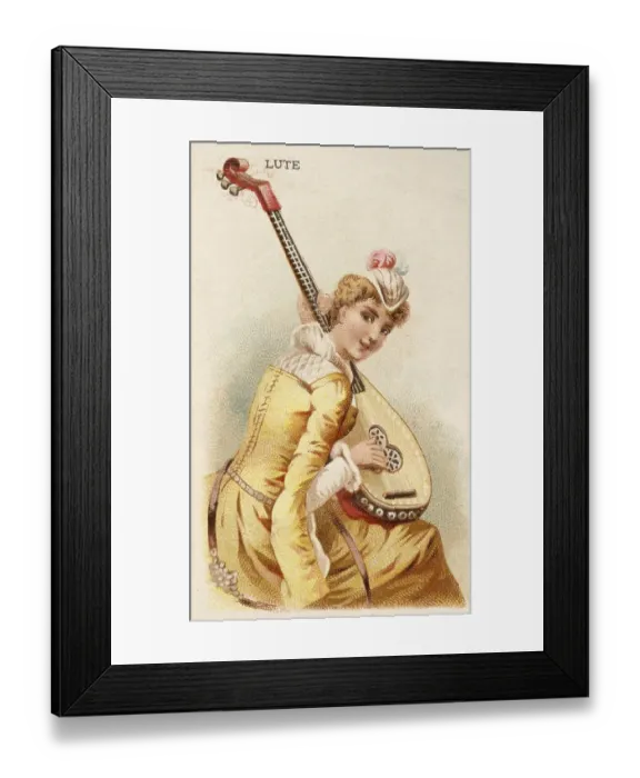 Framed Print : Musical instruments, woman playing a musical instrument