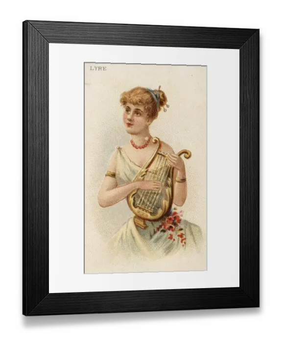 Framed Print : Musical instruments, woman playing a musical instrument Framed Print : Musical instruments, woman playing a musical instrument
