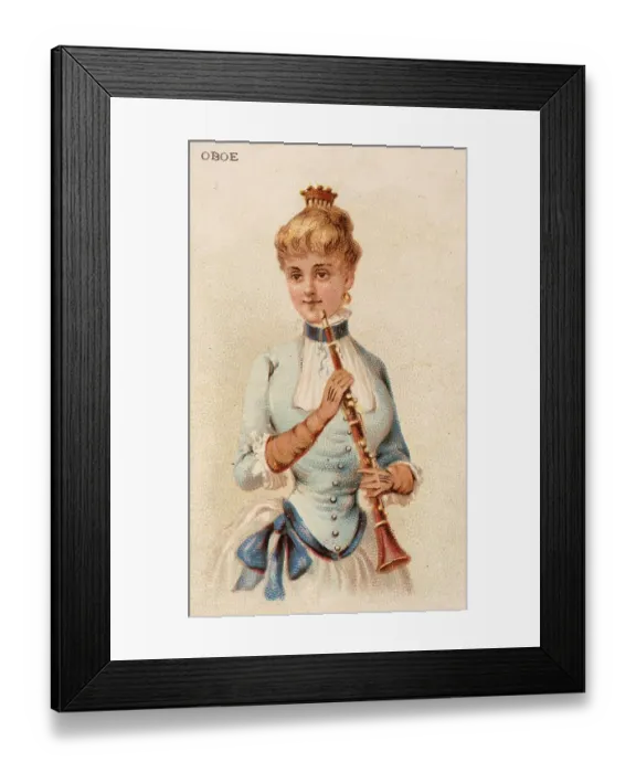 Framed Print : Musical instruments, Woman playing a musical instrument