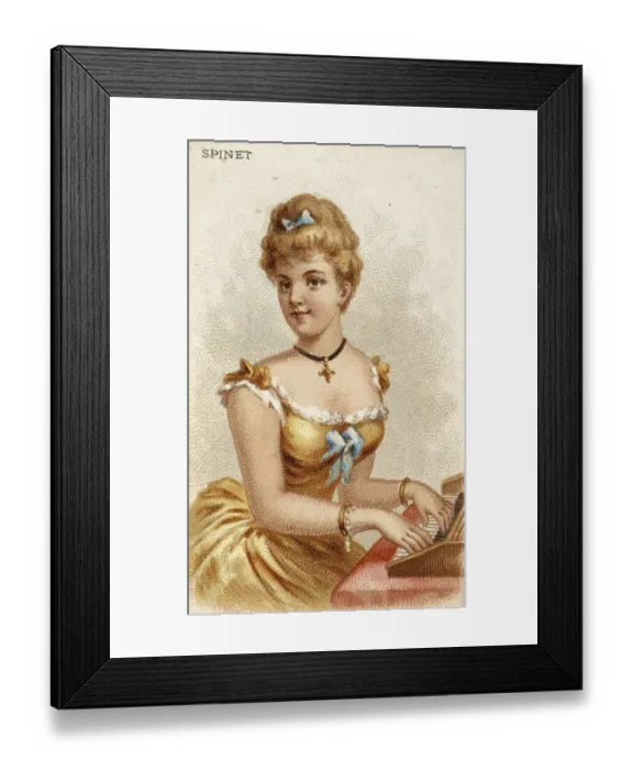 Framed Print : Musical instruments, Woman playing a musical instrument