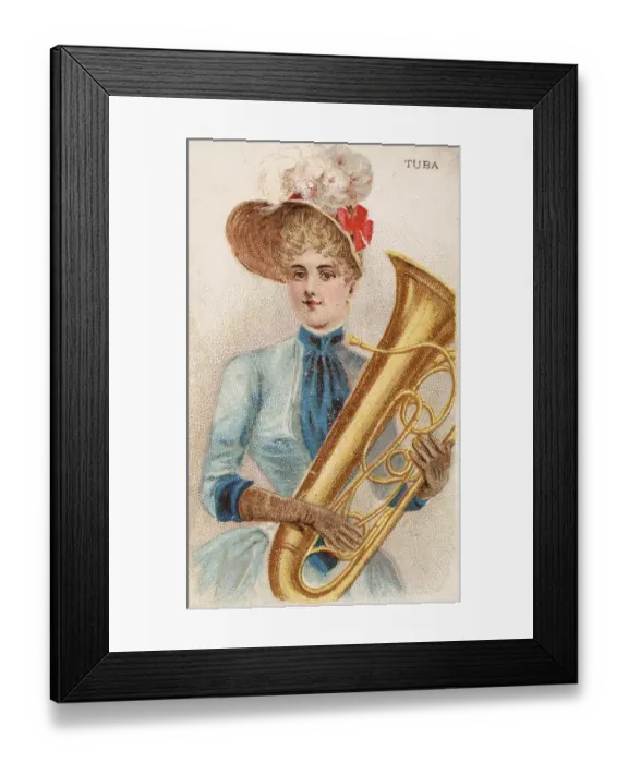 Framed Print : Musical instruments, Woman playing a musical instrument Framed Print : Musical instruments, Woman playing a musical instrument