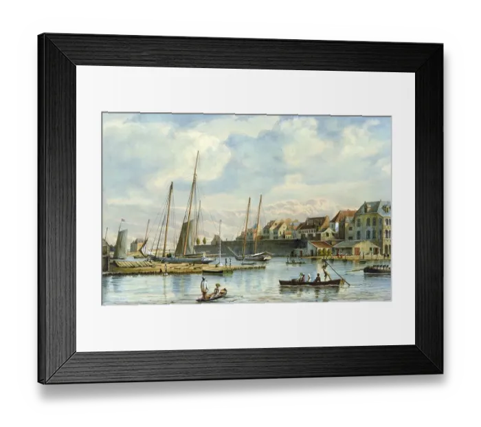Framed Print : View of Willemstad in Curacao with the entrance to the harbour known as Waaigat Framed Print : View of Willemstad in Curacao with the entrance to the harbour known as Waaigat
