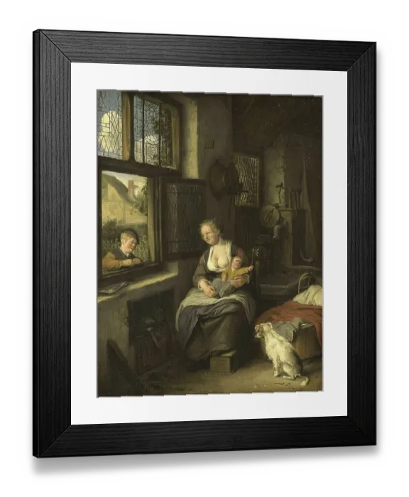Framed Print : A Mother with Her Children in Her Home Framed Print : A Mother with Her Children in Her Home