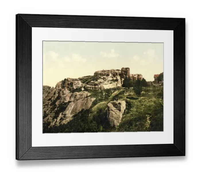 Framed Print : Regenstein Castle in the northern Harz foreland Framed Print : Regenstein Castle in the northern Harz foreland