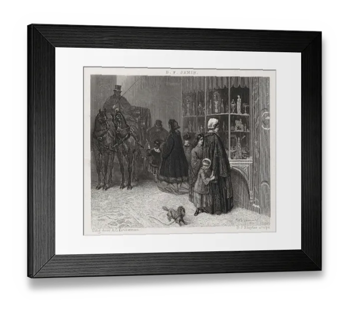 Framed Print : Poor People and Rich People on the Street