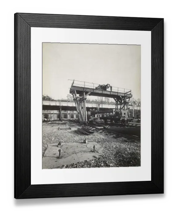 Framed Print : The Construction of the Metro in Paris
