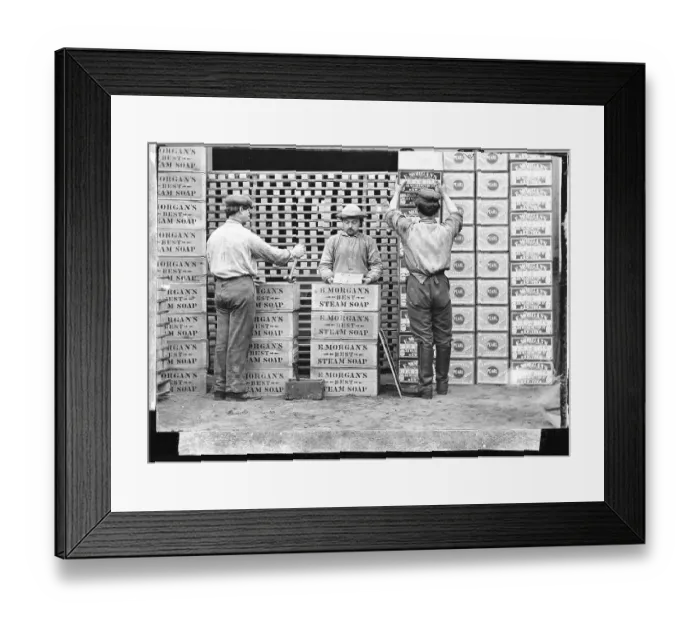 Framed Print : Soap Factory Worker, 1860, America