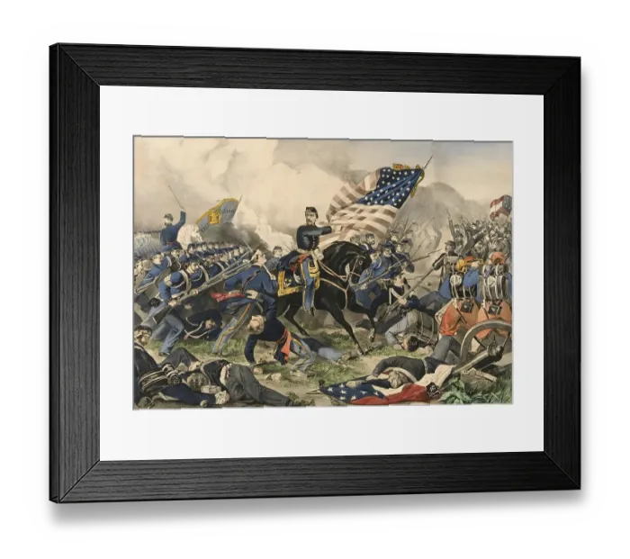 Framed Print : Battle of Williamsburg, Battle of Fort Magruder