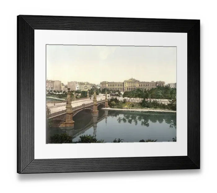 Framed Print : The University and Bridge in Strasbourg