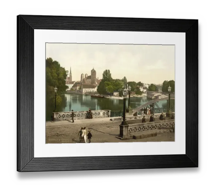 Framed Print : University Bridge, Sand Church and Cross Church in Wroclaw Framed Print : University Bridge, Sand Church and Cross Church in Wroclaw