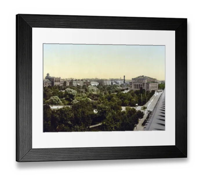 Framed Print : Theatre and promenade of Riga, formerly Russia