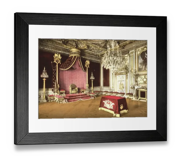 Framed Print : The Throne Room in Fontainebleau Castle