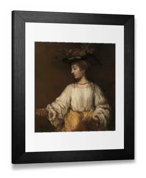 Framed Print : Flora, painting by Rembrandt van Rijn (1606) (1669) Framed Print : Flora, painting by Rembrandt van Rijn (1606) (1669)