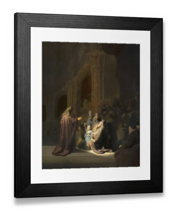 Framed Print : Simeon's Song of Praise, painting by Rembrandt van Rijn (1606) (1669)
