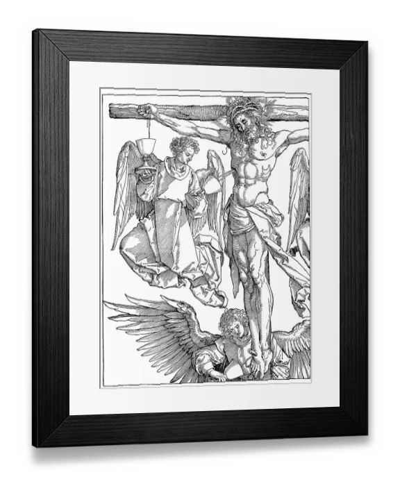 Framed Print : Christ on the Cross with Three Angels