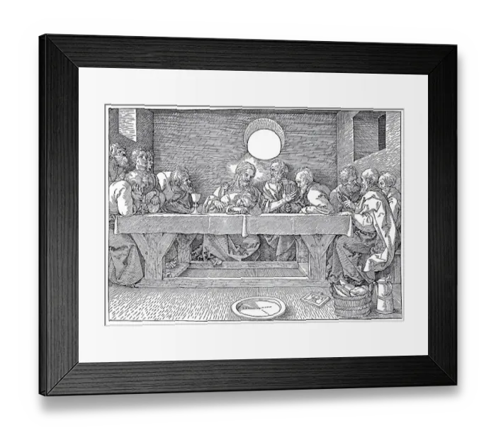 Framed Print : The Last Supper, woodcut by Albrecht Duerer