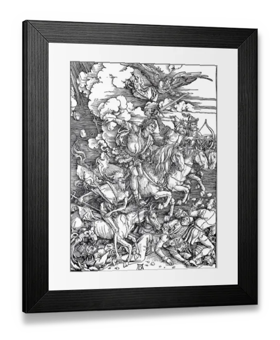 Framed Print : Picture cycle The Apocalypse, the four horsemen of the Apocalypse Framed Print : Picture cycle The Apocalypse, the four horsemen of the Apocalypse
