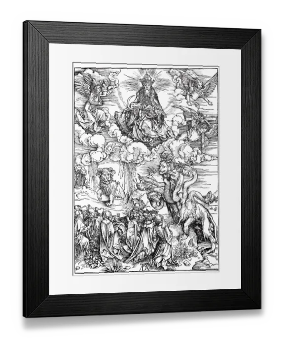 Framed Print : Picture cycle The Apocalypse, the Sea Monster and the Beast with the Horn of the Lamb Framed Print : Picture cycle The Apocalypse, the Sea Monster and the Beast with the Horn of the Lamb