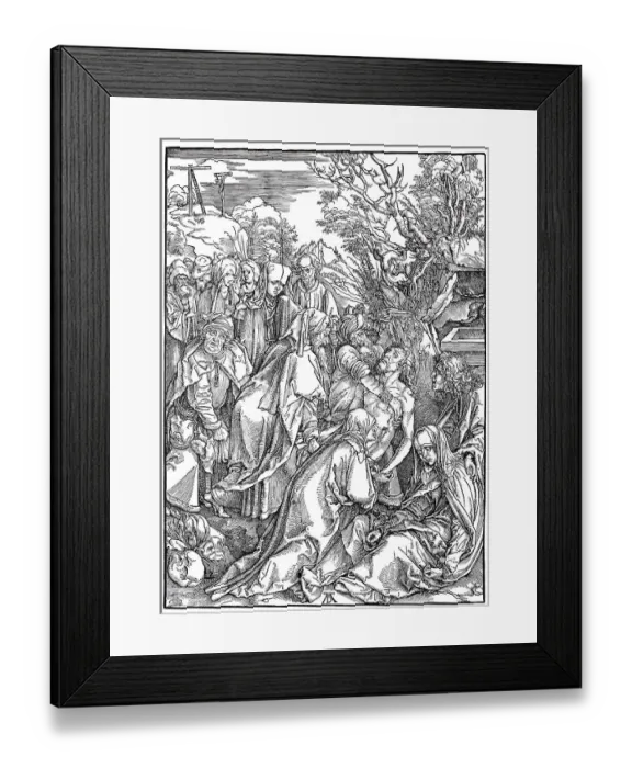 Framed Print : Woodcuts of the Great Passion, the Entombment