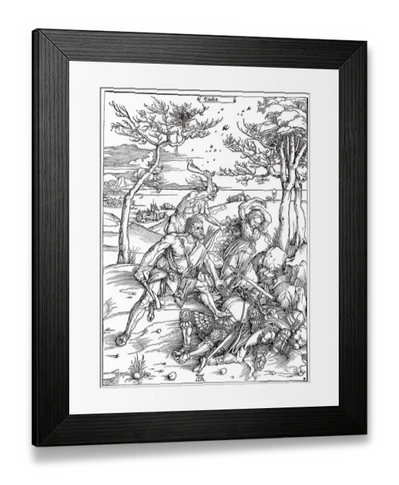 Framed Print : Hercules, woodcut by Albrecht Duerer Framed Print : Hercules, woodcut by Albrecht Duerer