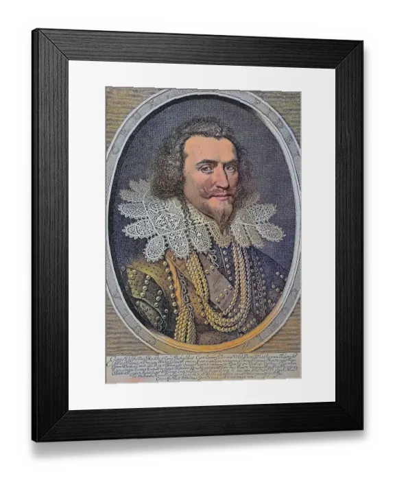 Framed Print : Portrait of George Billiers, Duke of Buckingham Framed Print : Portrait of George Billiers, Duke of Buckingham
