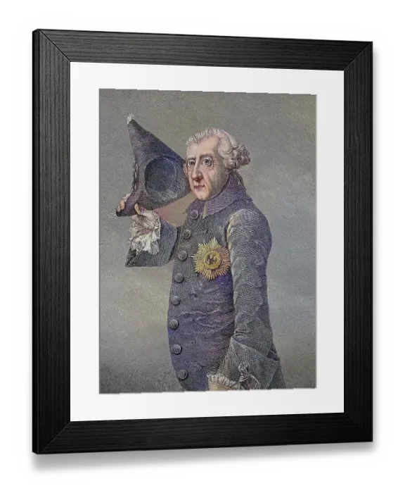 Framed Print : Portrait of Frederick II or Frederick the Great Framed Print : Portrait of Frederick II or Frederick the Great