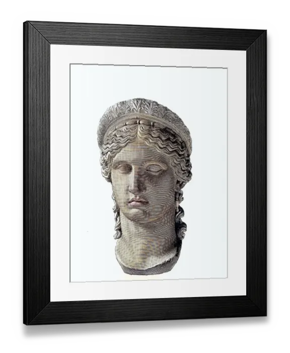 Framed Print : Marble head of Hera
