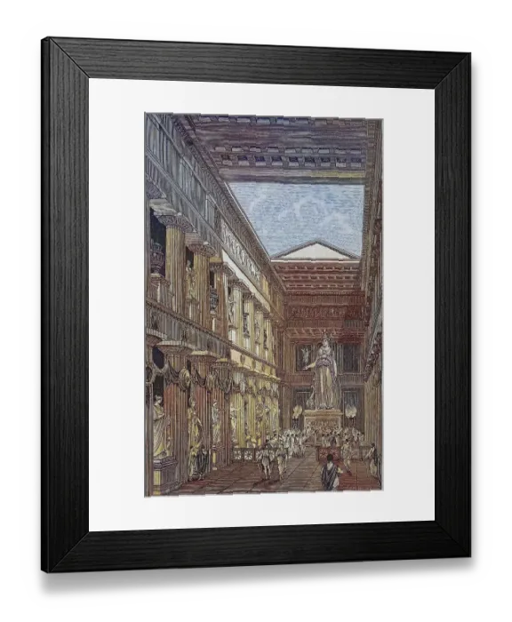 Framed Print : The statue of Athena Parthenos by Pheidias in the Cella of the Parthenon Framed Print : The statue of Athena Parthenos by Pheidias in the Cella of the Parthenon