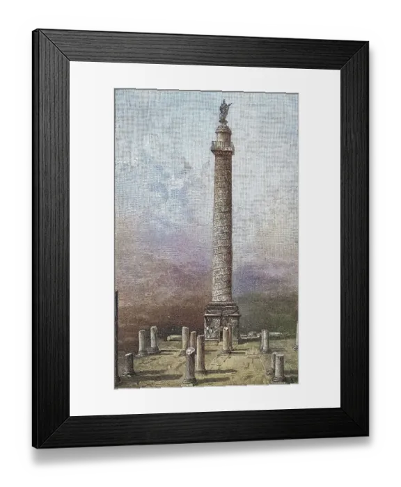 Framed Print : Trajan's Column in Rome in its present state