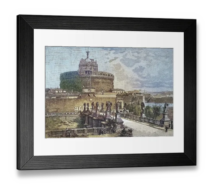 Framed Print : The Tomb of Adrian, today's Castel Sant'Angelo in Rome