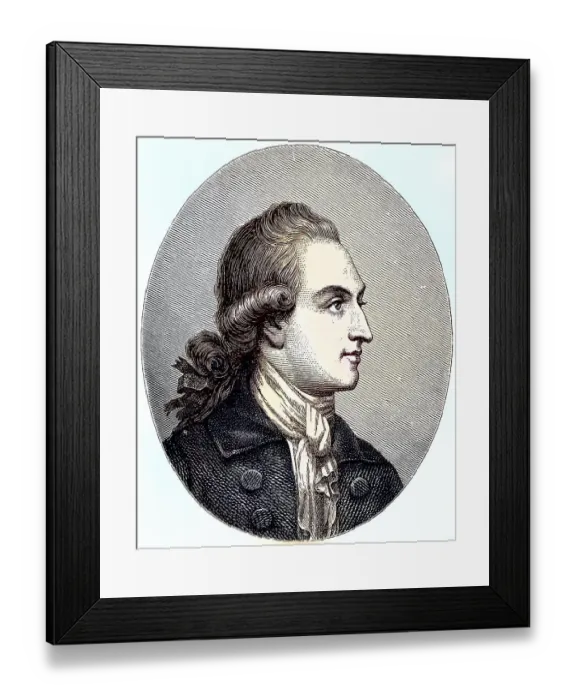 Framed Print : Johann Wolfgang von Goethe, 28 August 1749