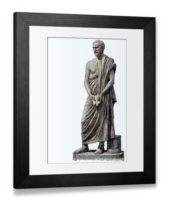 Framed Print : Demosthenes, 384 BC, 322 BC, was one of the most important Greek orators