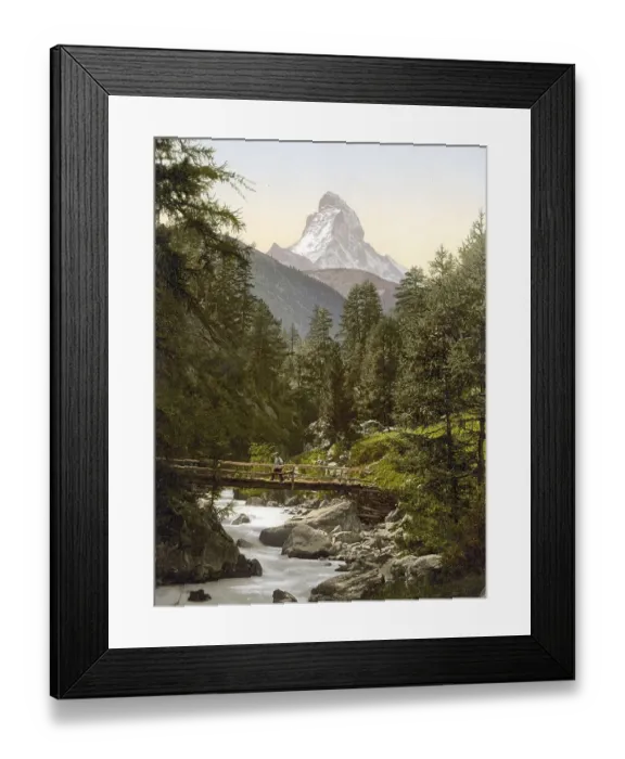 Framed Print : The Vispbach with Matterhorn, Switzerland