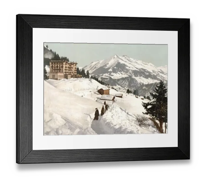 Framed Print : Leysin, Sanatorium, commune in the district of Aigle in the Swiss canton of Vaud