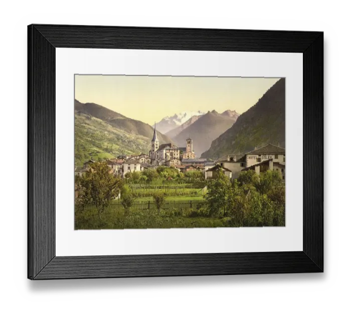 Framed Print : Visp, Viege, a municipality in the Swiss canton of Valais