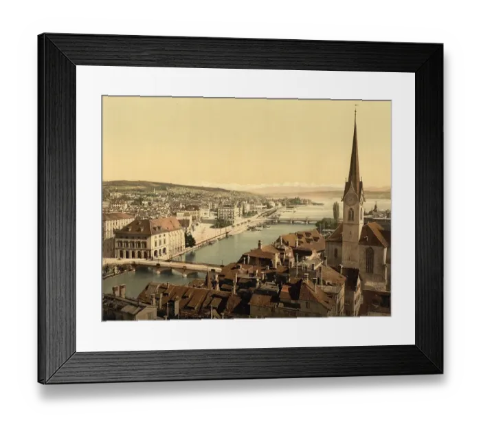 Framed Print : Panorama of Zurich, Switzerland