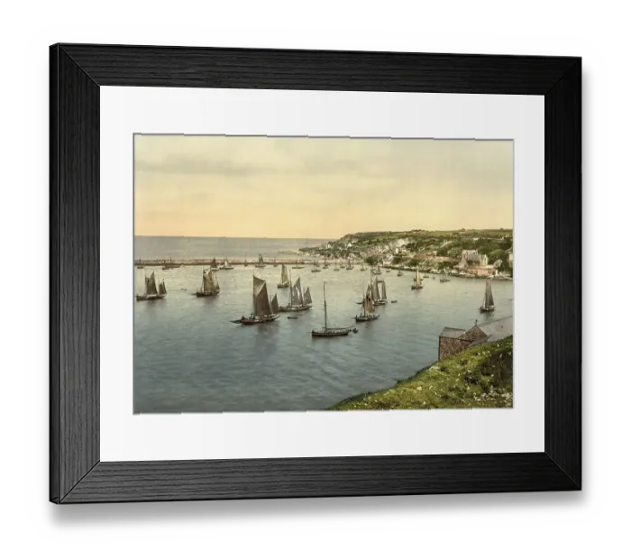 Framed Print : Brixham Harbour, Small Town in the South West of England