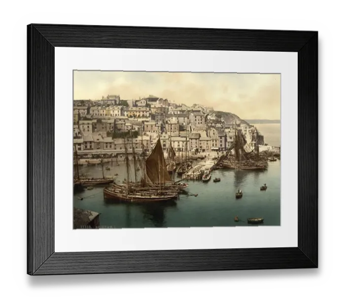 Framed Print : Brixham, Small Town in the South West of England Framed Print : Brixham, Small Town in the South West of England