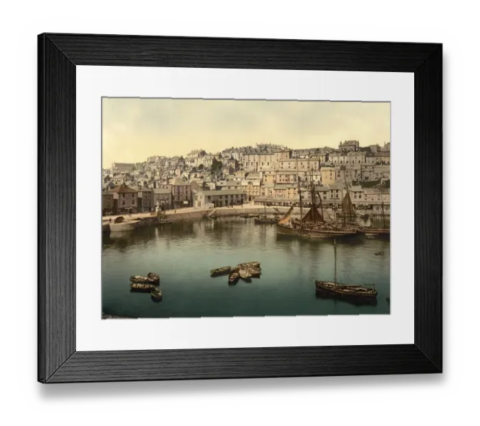 Framed Print : Harbour, Brixham, Small Town in the South West of England Framed Print : Harbour, Brixham, Small Town in the South West of England