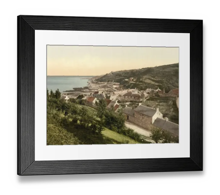 Framed Print : Hozel bay, Jersey, Channel Island in the English Channel in the Bay of Saint-Malo