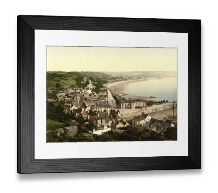 Framed Print : St. Aubins in Jersey, Channel Island in the English Channel in the Bay of Saint-Malo