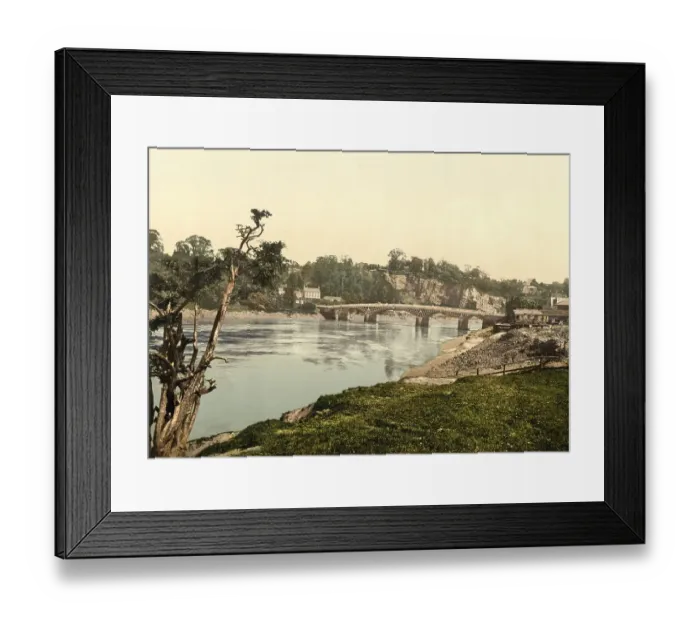 Framed Print : Old Wye Bridge, Chepstow, Town in Wales Framed Print : Old Wye Bridge, Chepstow, Town in Wales