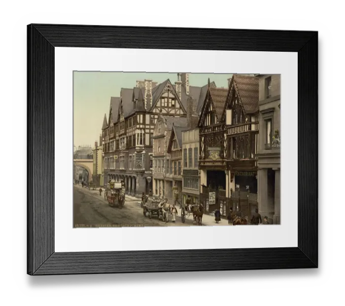 Framed Print : New Gate street in Chester, city in the North West of England