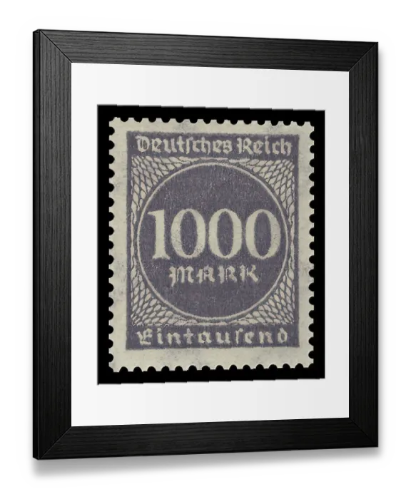 Framed Print : Historic stamp, German Reich, inflation Framed Print : Historic stamp, German Reich, inflation