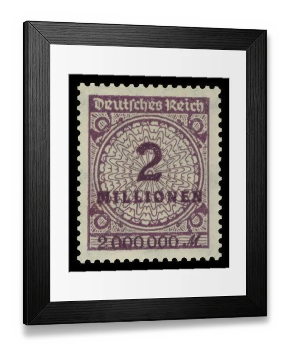 Framed Print : Historic stamp, German Reich, inflation Framed Print : Historic stamp, German Reich, inflation