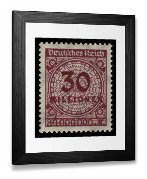 Framed Print : Historic stamp, German Reich, inflation Framed Print : Historic stamp, German Reich, inflation