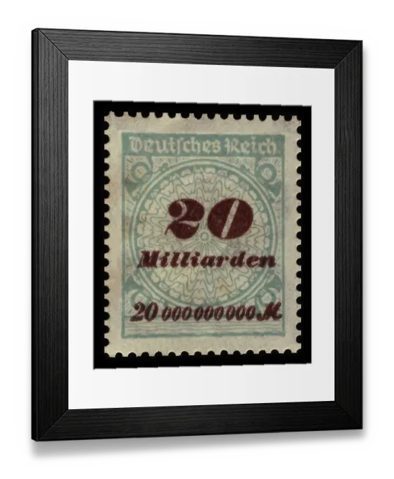 Framed Print : Historic stamp, German Reich, inflation Framed Print : Historic stamp, German Reich, inflation