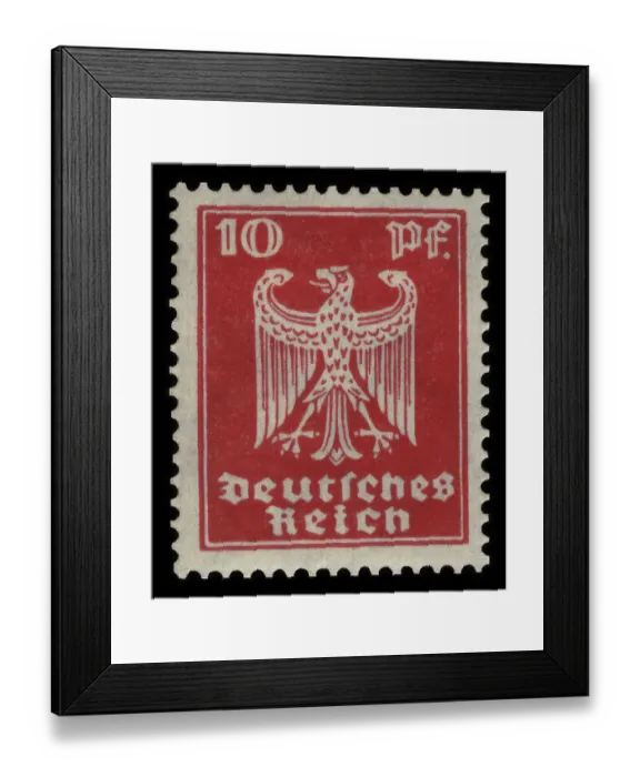 Framed Print : Historic stamp, German Reich, definitive stamp with imperial eagle Framed Print : Historic stamp, German Reich, definitive stamp with imperial eagle